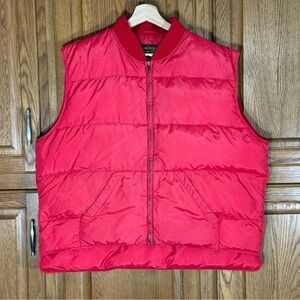 Eddie Bauer Vintage Retro Red Goose Down Vest Mens XXL